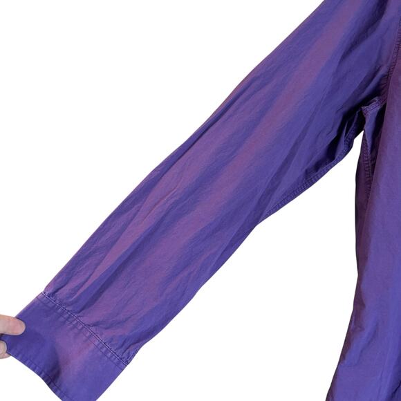 COOFANDY Women's Top Purple Yellow Contrasting Trim XXXL Artsy Cotton - Picture 5 of 13